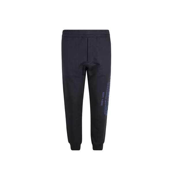 Pantaloni de trening Alexander McQueen Alexander Mcqueen Cotton Logo Sweatpants Blue Barbati (BM 10100630) 1