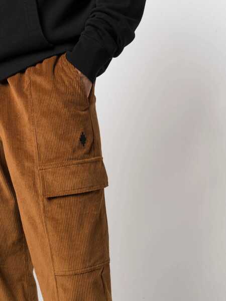 Pantaloni Marcelo Burlon Marcelo Burlon County Of Milan Velvet Pants Brown Barbati (BM 10100678) 5