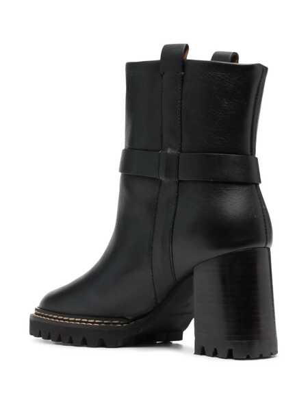 Bocanci Chloe See By Chloe Hana Leather Boots Black Femei (BM 10101233) 3