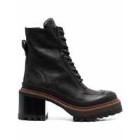 Bocanci Chloe See By Chloe Mahalia Leather Lace-Up Boots