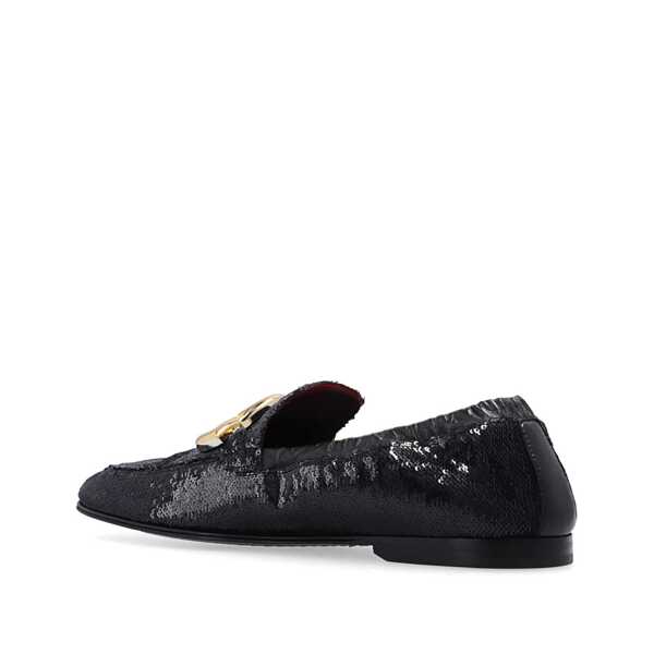 Mocasini Dolce & Gabbana Dolce & Gabbana Ariosto Paillettes Loafers Black Barbati (BM 10101398) 3