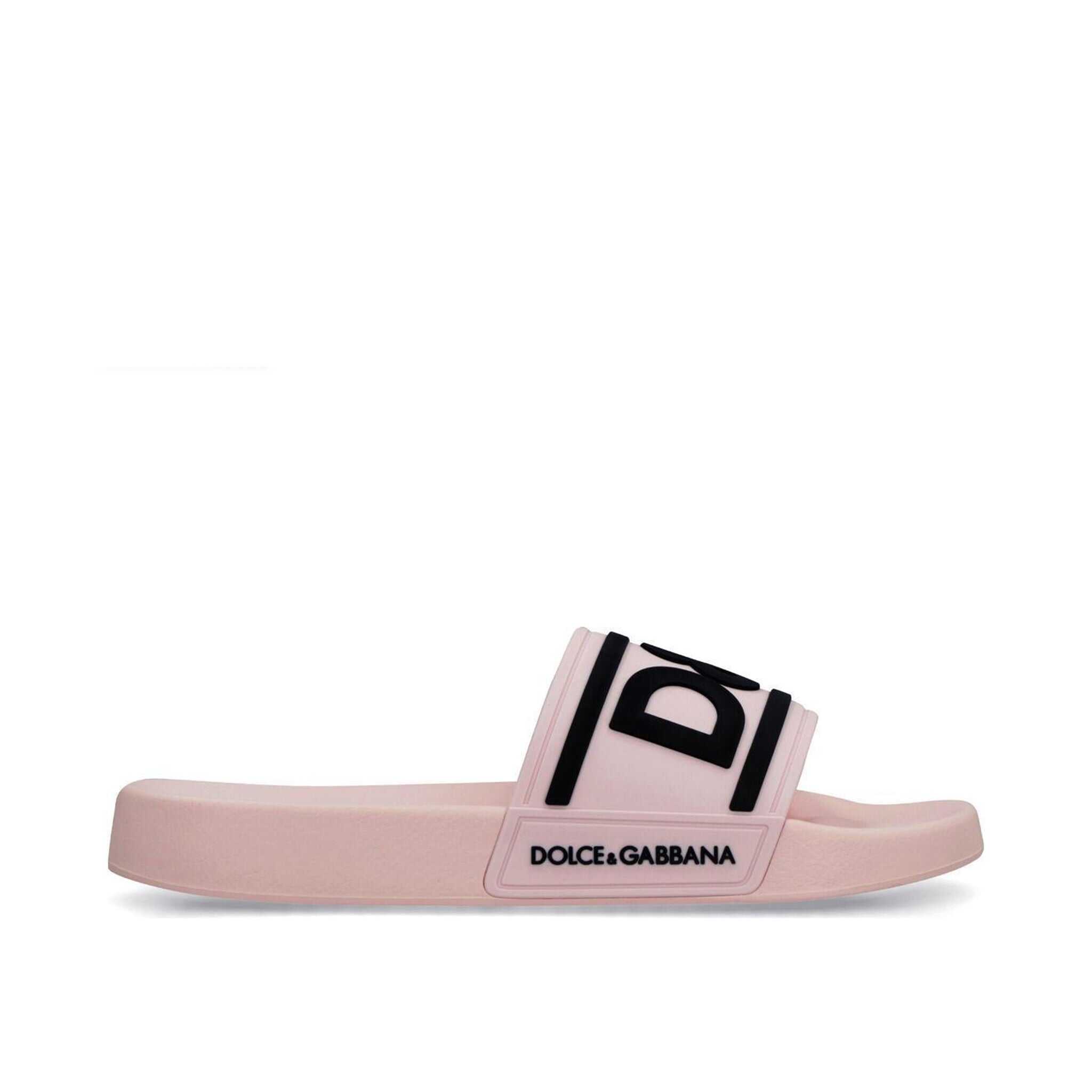 Dolce & Gabbana Dolce & Gabbana Rubber Logo Slides Pink