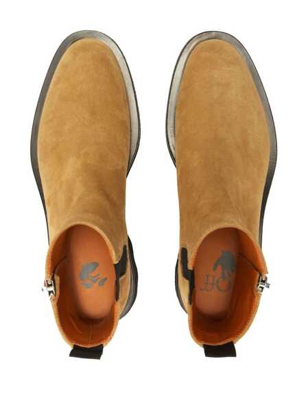 Bocanci casual Off-White Off-White Suede Ankle Boots Beige Barbati (BM 10102106) 4