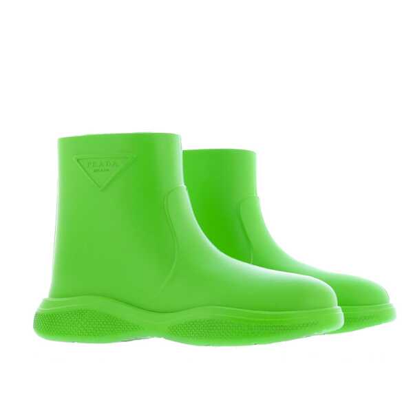 Bocanci Prada Prada Logo Rubber Boots Green Femei (BM 10102139) 2