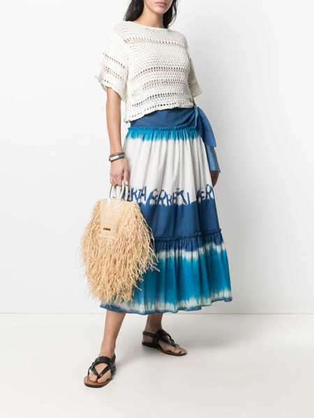 Fuste casual Alberta Ferretti Alberta Ferretti Tie Dye Midi Skirt Blue Femei (BM 10103174) 2