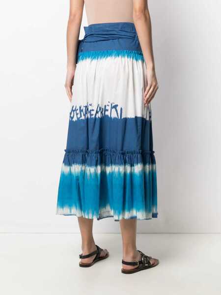 Fuste casual Alberta Ferretti Alberta Ferretti Tie Dye Midi Skirt Blue Femei (BM 10103174) 4