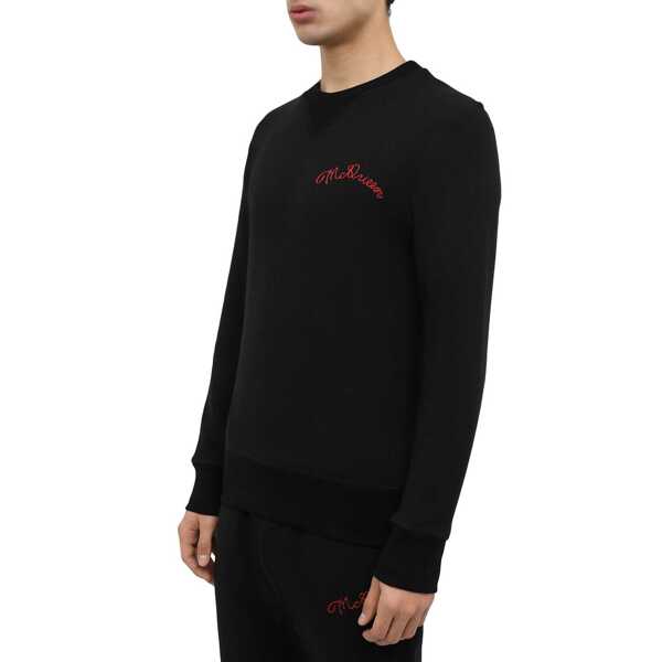 Bluze de trening Alexander McQueen Alexander Mcqueen Logo Sweatshirt Black Barbati (BM 10104071) 2