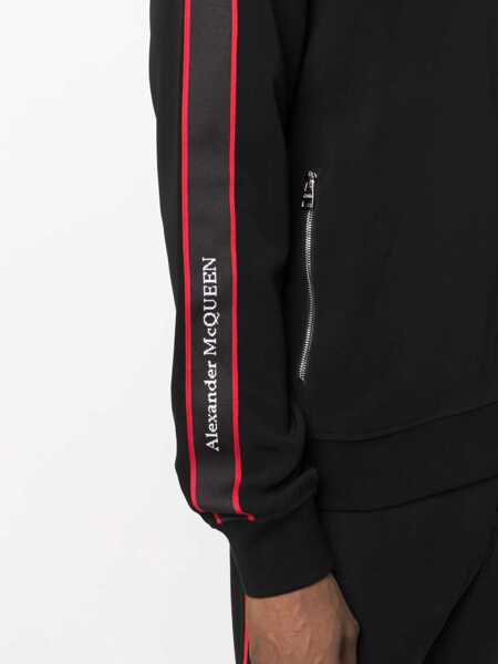 Bluze de trening Alexander McQueen Alexander Mcqueen Logo Zipped Sweatshirt Black Barbati (BM 10104113) 5