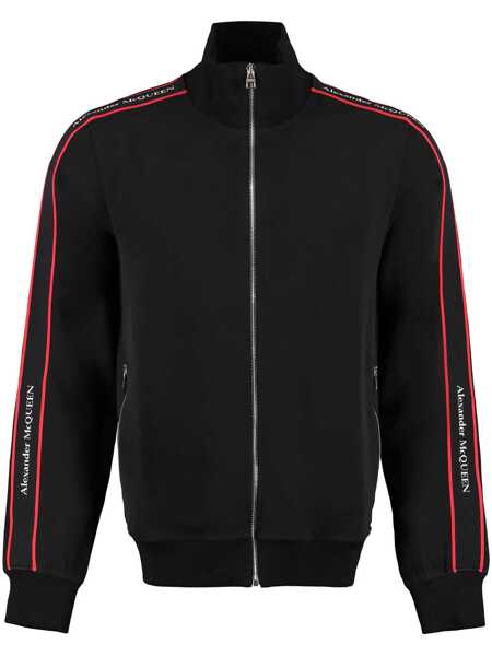 Bluze de trening Alexander McQueen Alexander Mcqueen Logo Zipped Sweatshirt Black Barbati (BM 10104113) 1