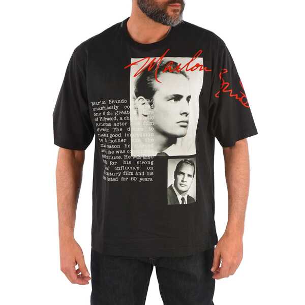 Tricouri Dolce & Gabbana Dolce & Gabbana Cotton T-Shirt Black Barbati (BM 10105310) 2