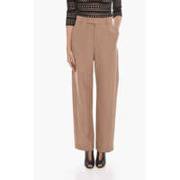 Pantaloni Wool-Blend Tailored Pants With High Waist Femei