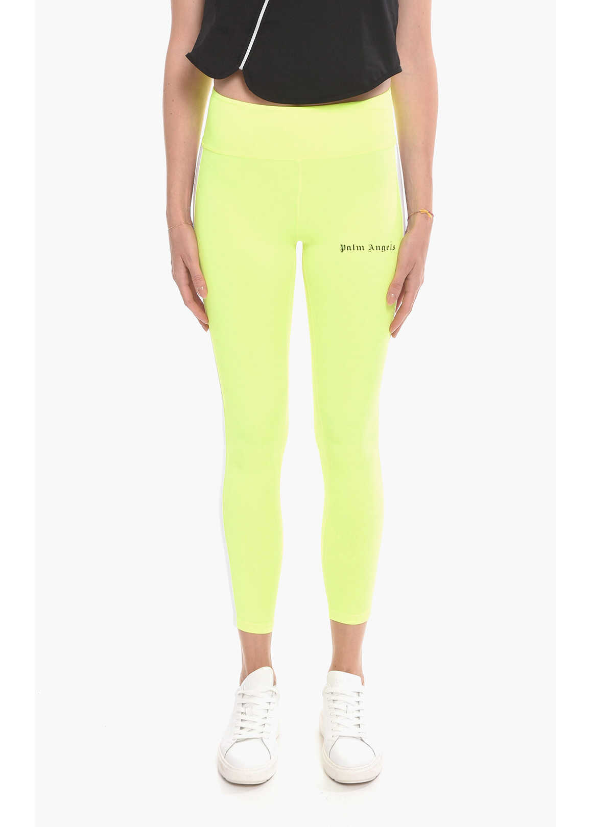Palm Angels Neon Leggings With Contrasting Bands Yellow