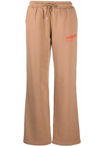 Pantaloni de trening AMBUSH Wide-Leg Workshop Joggers With Logo Print Beige Femei (BM 10112981) 1
