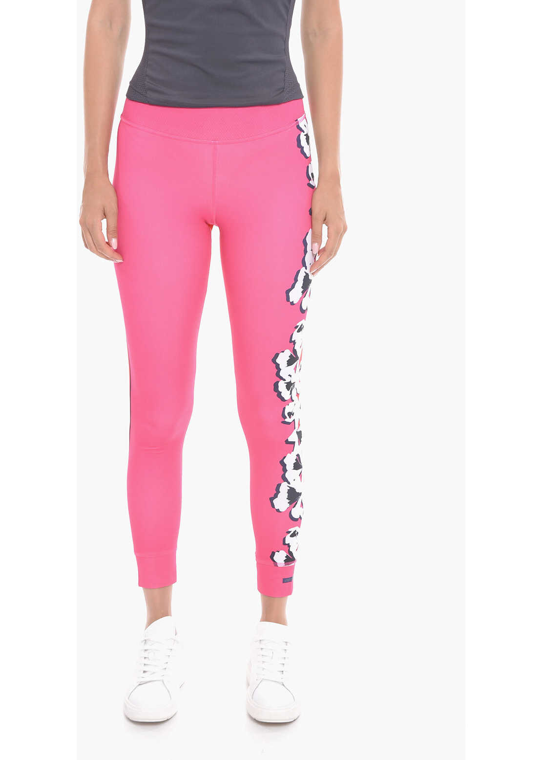 Stella McCartney Adidas Two-Tone Leggings With Floral Print Pink