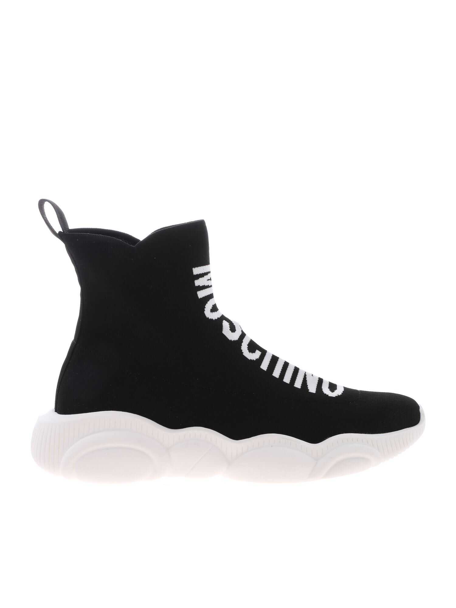 Moschino Socks High Sneakers NERO/BIANCO