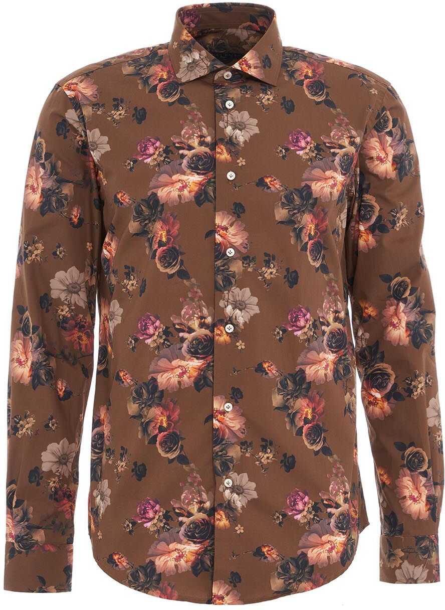 Brian Dales Floral shirt Brown