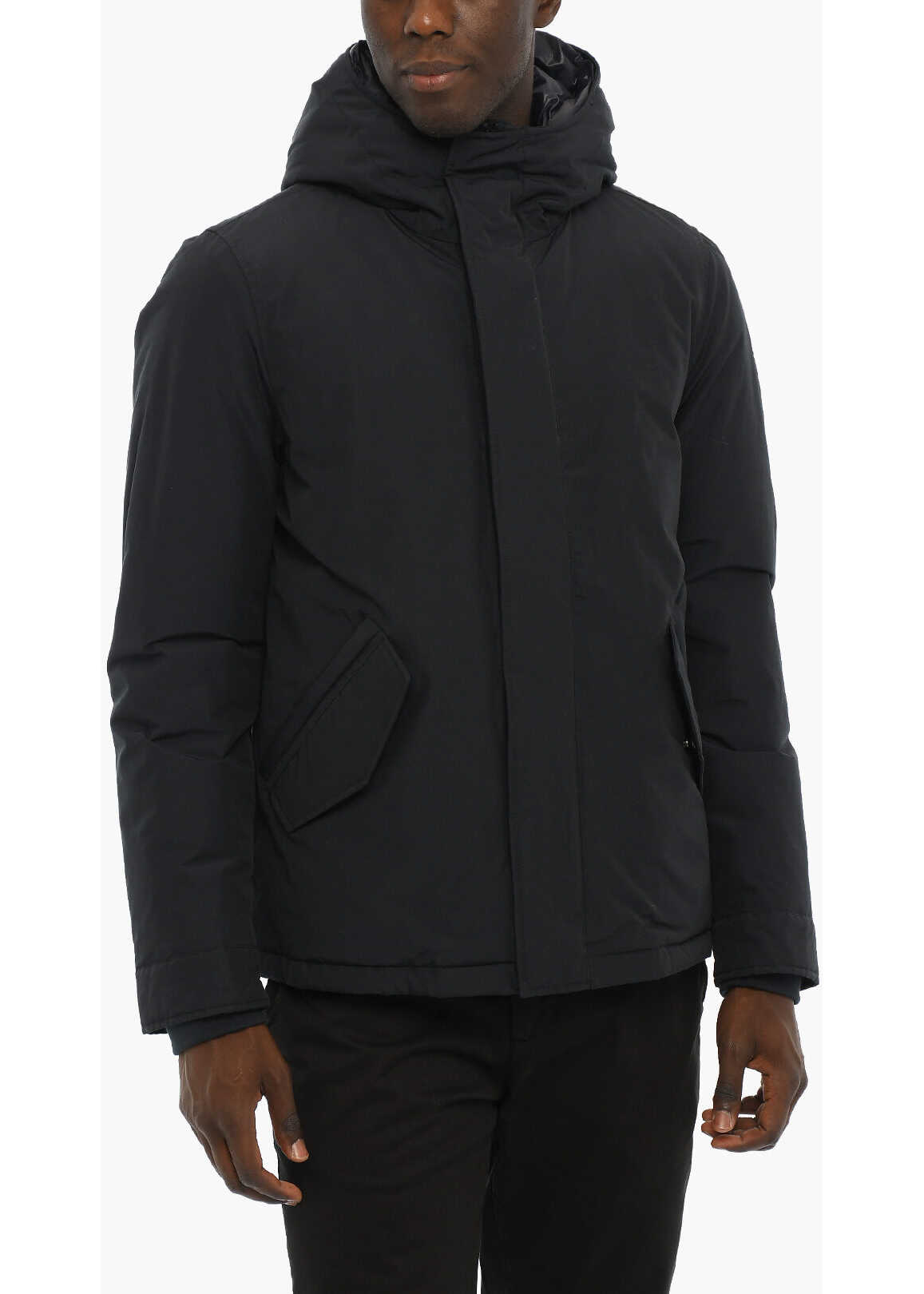 Woolrich Penn-Rich Padded Jacket With Hood And Hidden Closure Midnight Blue