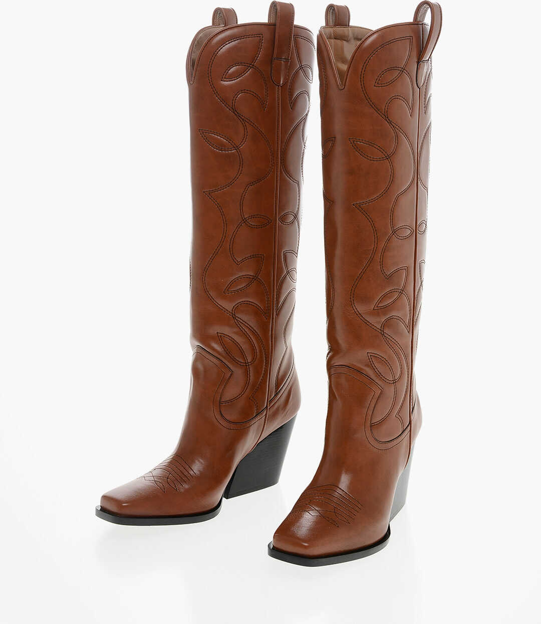 Stella McCartney Eco-Leather Cowboy Western Boots 8Cm Brown