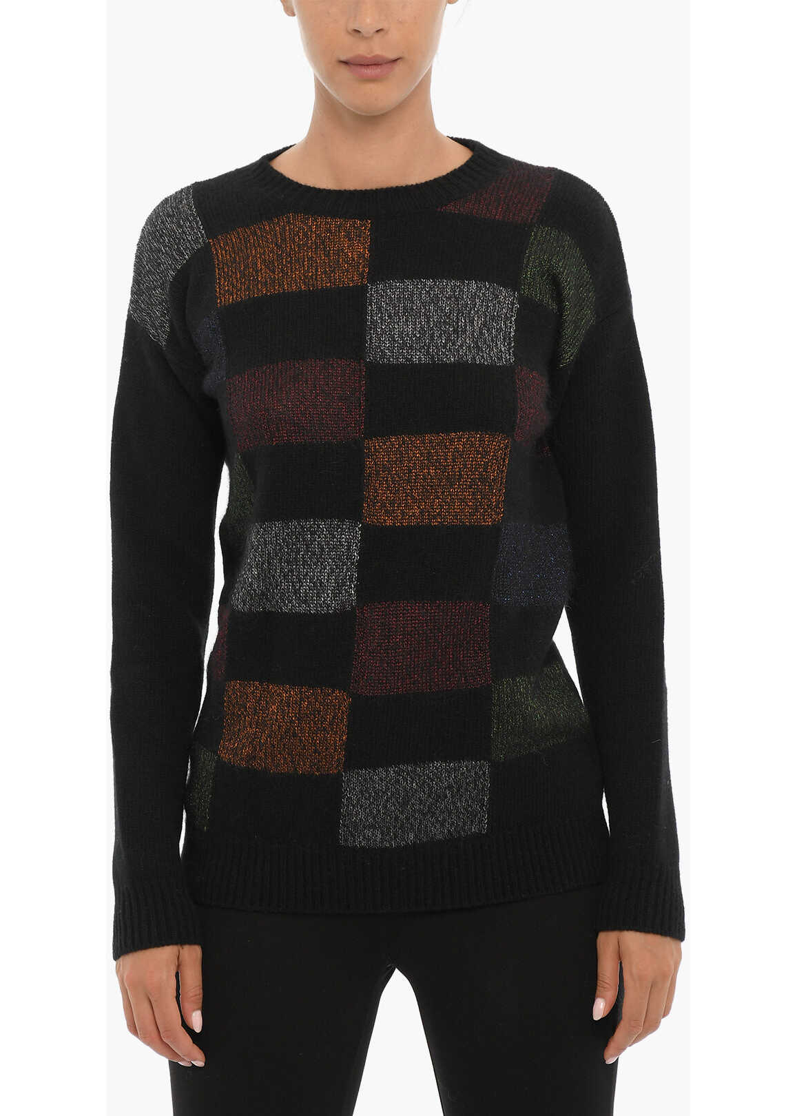 Woolrich Crew-Neck Sweater With Lurex Details Black