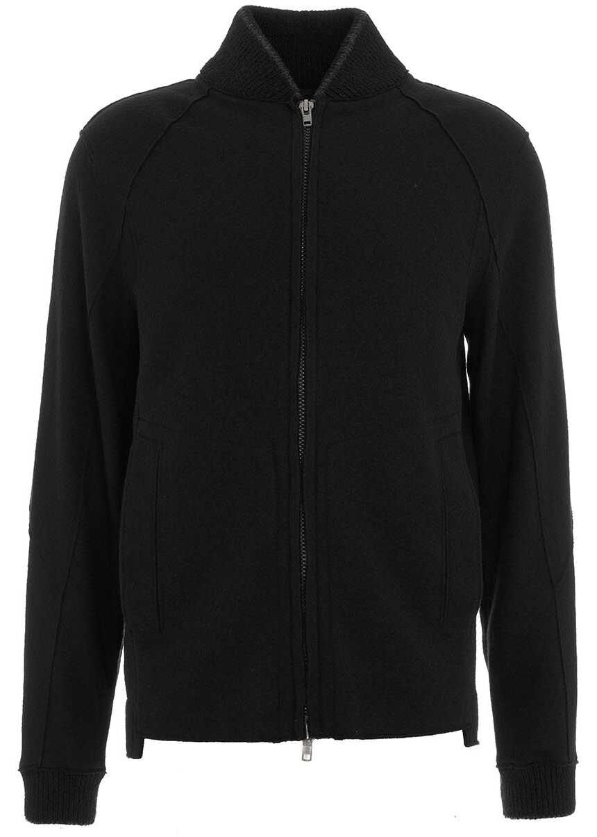 Transit Knit jacket in virgin wool Black
