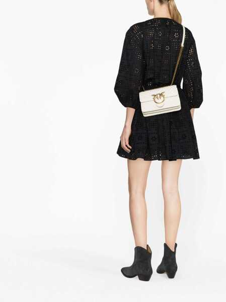 Genti de umar Pinko Mini Love Shoulder Bag BIANCO SETA-ANTIQUE GOLD Femei (BM 10124651) 2