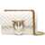 Pinko Mini Love Shoulder Bag BIANCO SETA-ANTIQUE GOLD