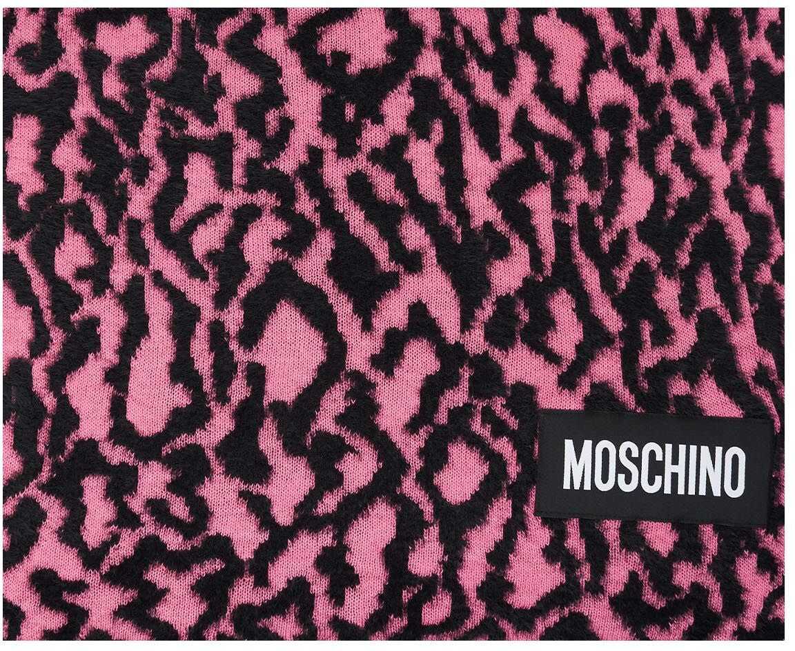 Moschino Reversible knit scarf Pink