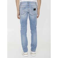 Blugi Dolce & Gabbana pentru Barbati - Blugi Dolce & Gabbana Skinny Denim Jeans LIGHT BLUE Barbati (BM 10125047) - B-mall.ro