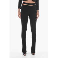 Pantaloni casual Ribbed Knit Trousers With Skinny-Fit Femei