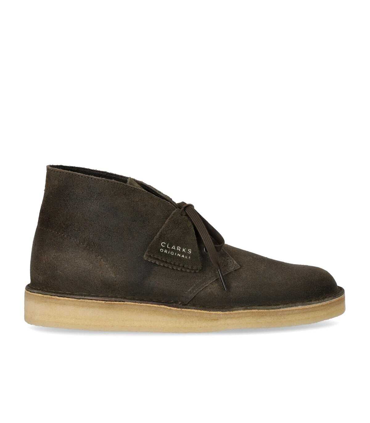 Clarks CLARKS DESERT COAL OLIVE GREEN ANKLE BOOT Green