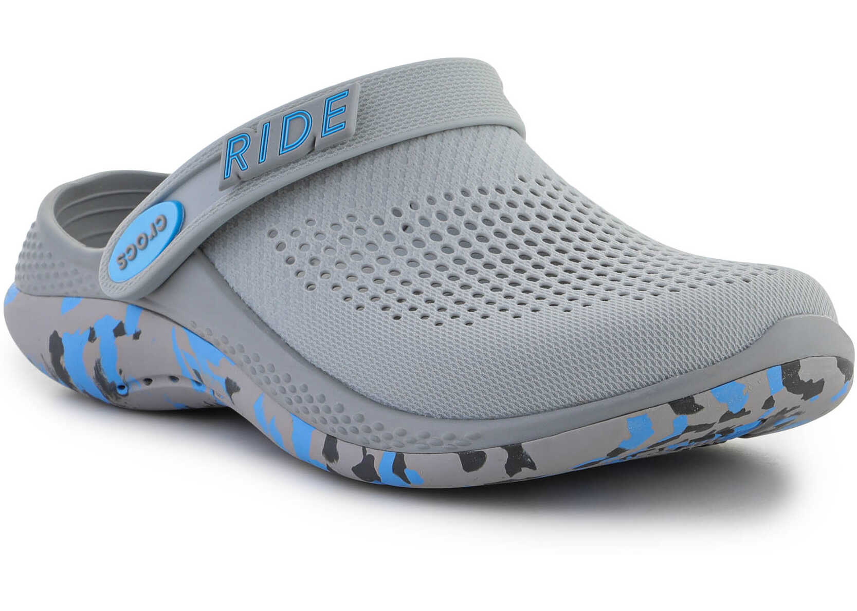 Crocs UNISEX slippers Literide 360 Marbled Clog light grey/oxygen Blue/Grey