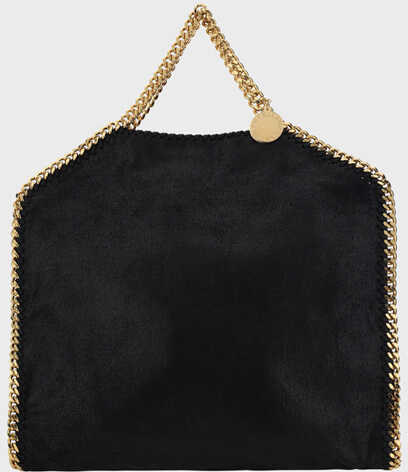 Stella McCartney Falabella Fold Over Tote Shoulder Bag BLACK