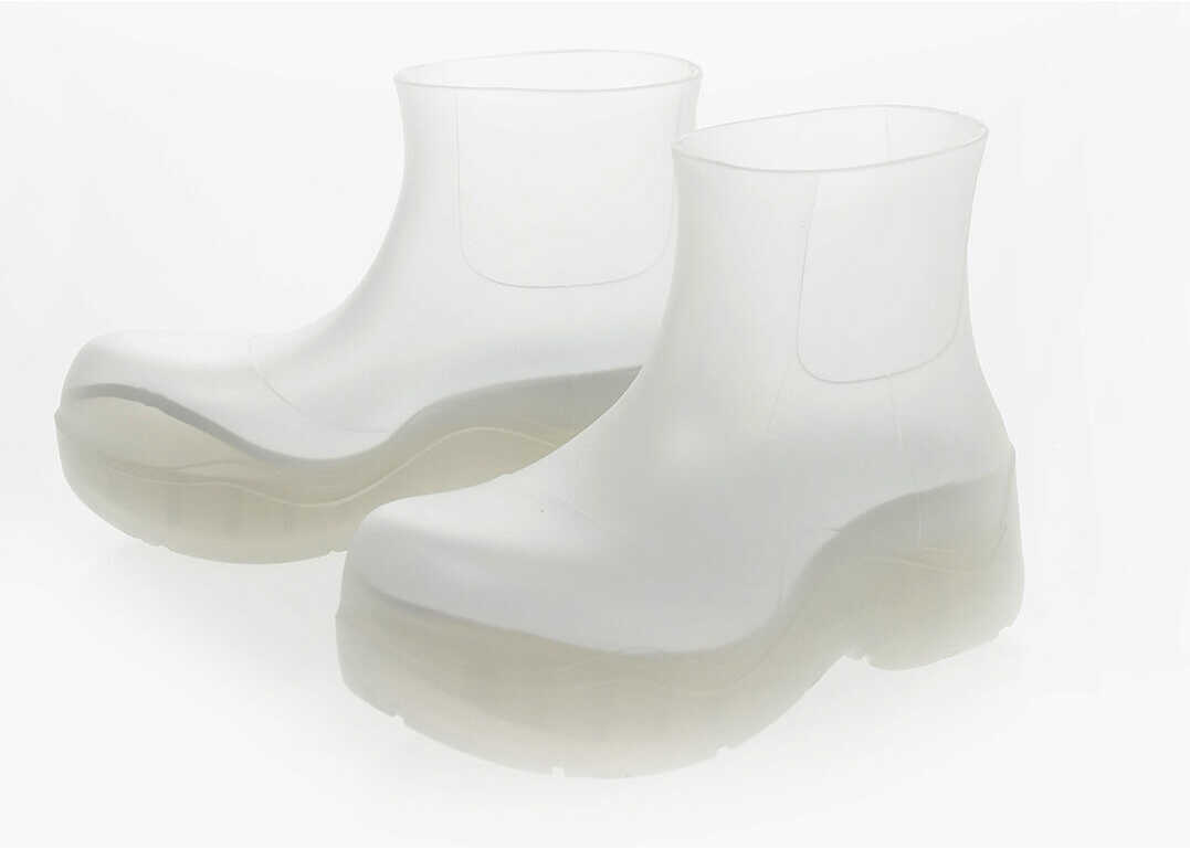 Bottega Veneta Biodegradable Rubber Puddle Ankle Boots White