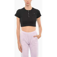 Tricouri Champion Ribbed Crew-Neck Cropped T-Shirt With Front Buttoning