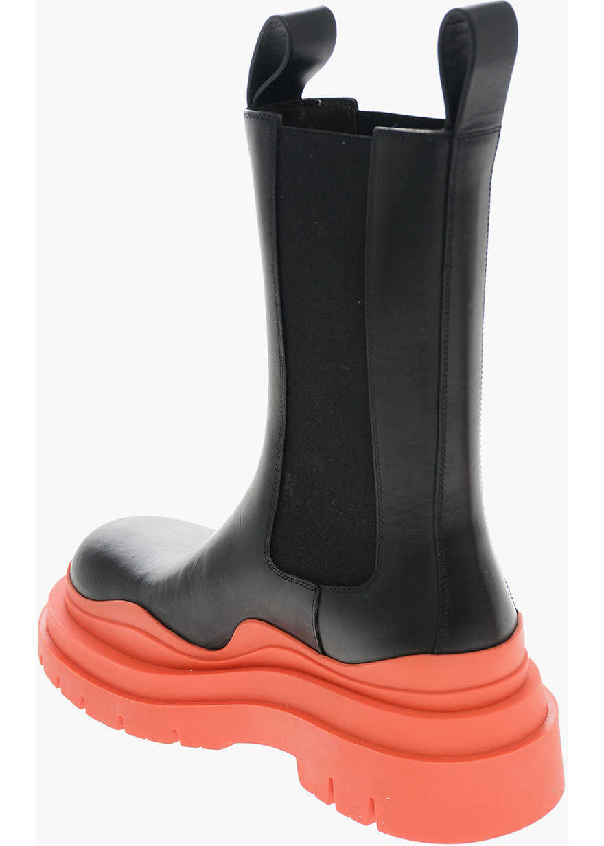 Botine Bottega Veneta Contrasting Sole Leather Chelsea Booties Black Femei (BM 10132511) 4