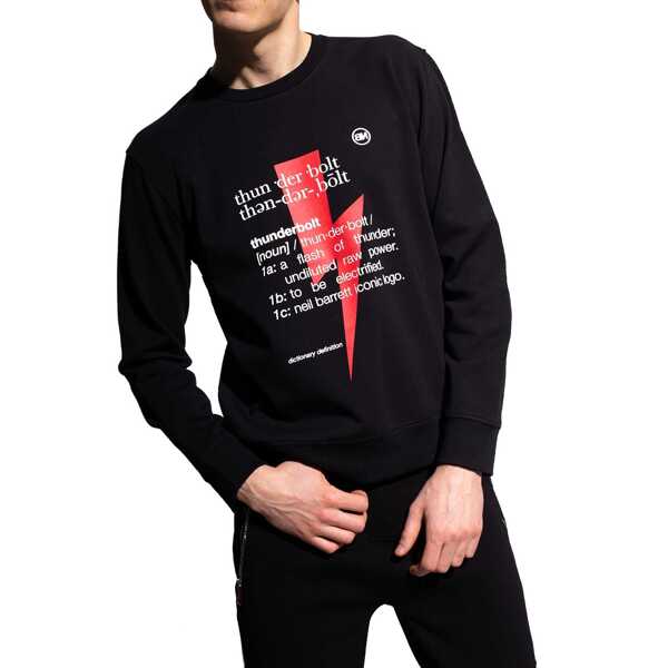Bluze de trening Neil Barrett Neil Barrett Logo Sweatshirt Black Barbati (BM 10134161) 2