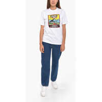Tricouri DSQUARED2 Dama - Tricouri DSQUARED2 Loose-Fit Explosive Team T-Shirt With Multicolored Print White Femei (BM 10143170) - B-mall.ro