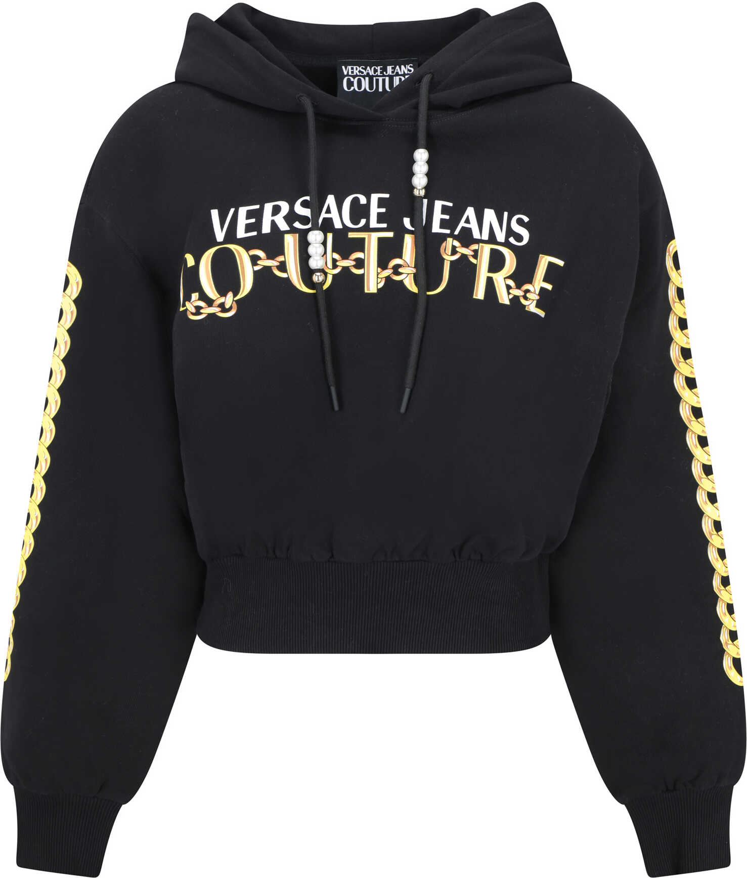 Versace Jeans Couture Logo Chain Hoodie BLACK/GOLD