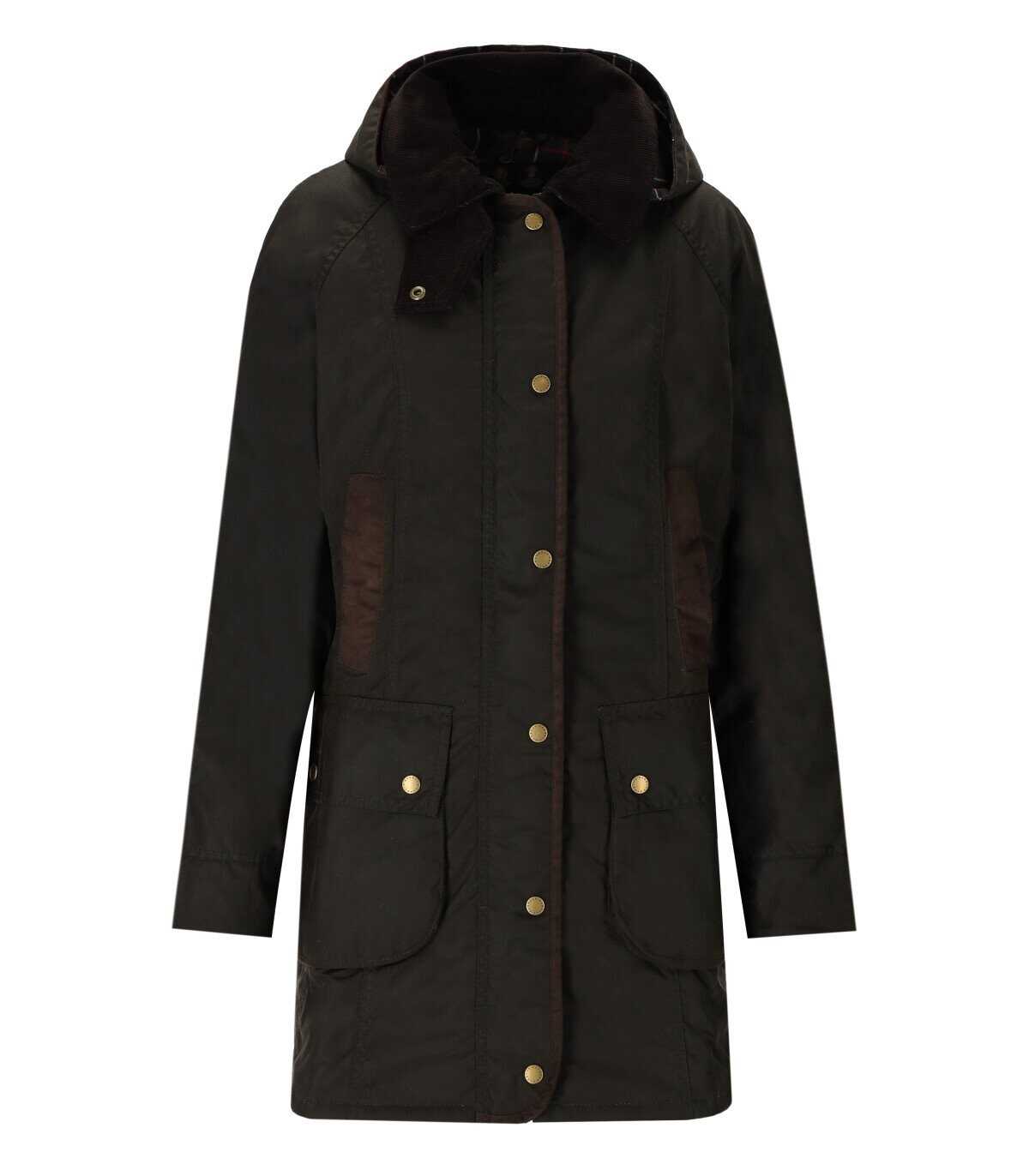 Barbour BARBOUR BOWER WAX OLIVE GREEN PARKA Green