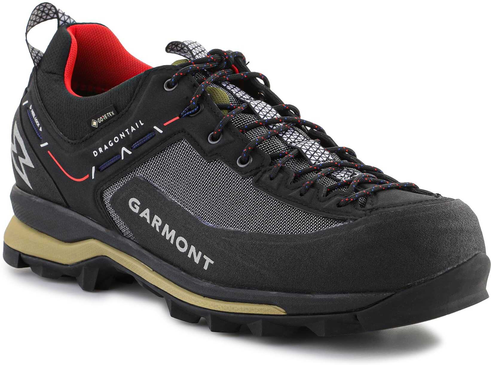 Garmont ‘ s approach shoe DRAGONTAIL SYNTH GTX WHITE / MOSS GREEN 002764 Black/Red