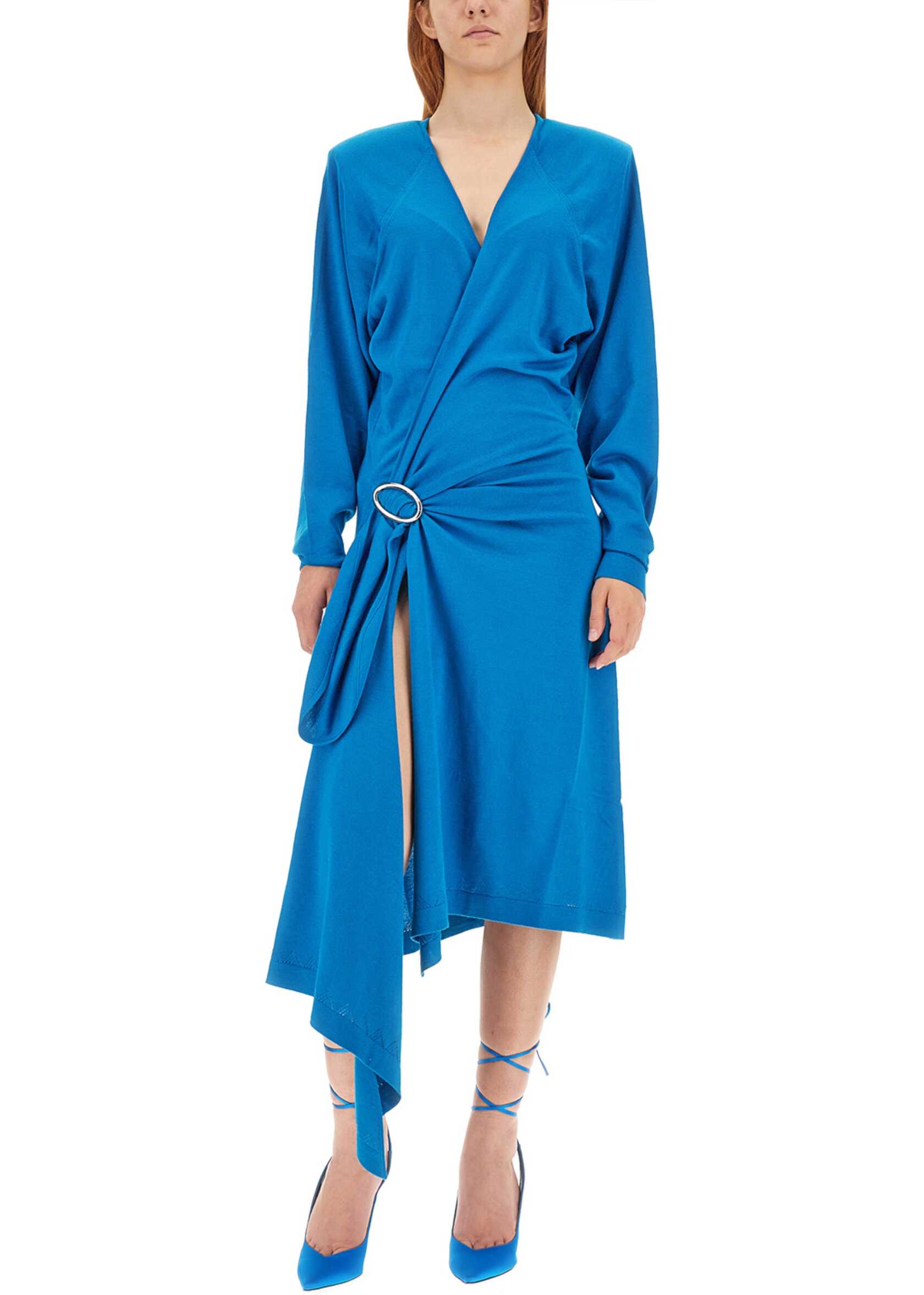 THE ATTICO Atwell Midi Dress BLUE