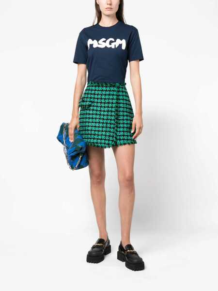 Pantaloni scurti MSGM Short In Tweed GREEN Femei (BM 10157963) 2