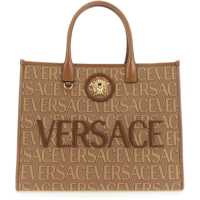 Genti de mana Large Shopper Bag With Allover Logo Femei