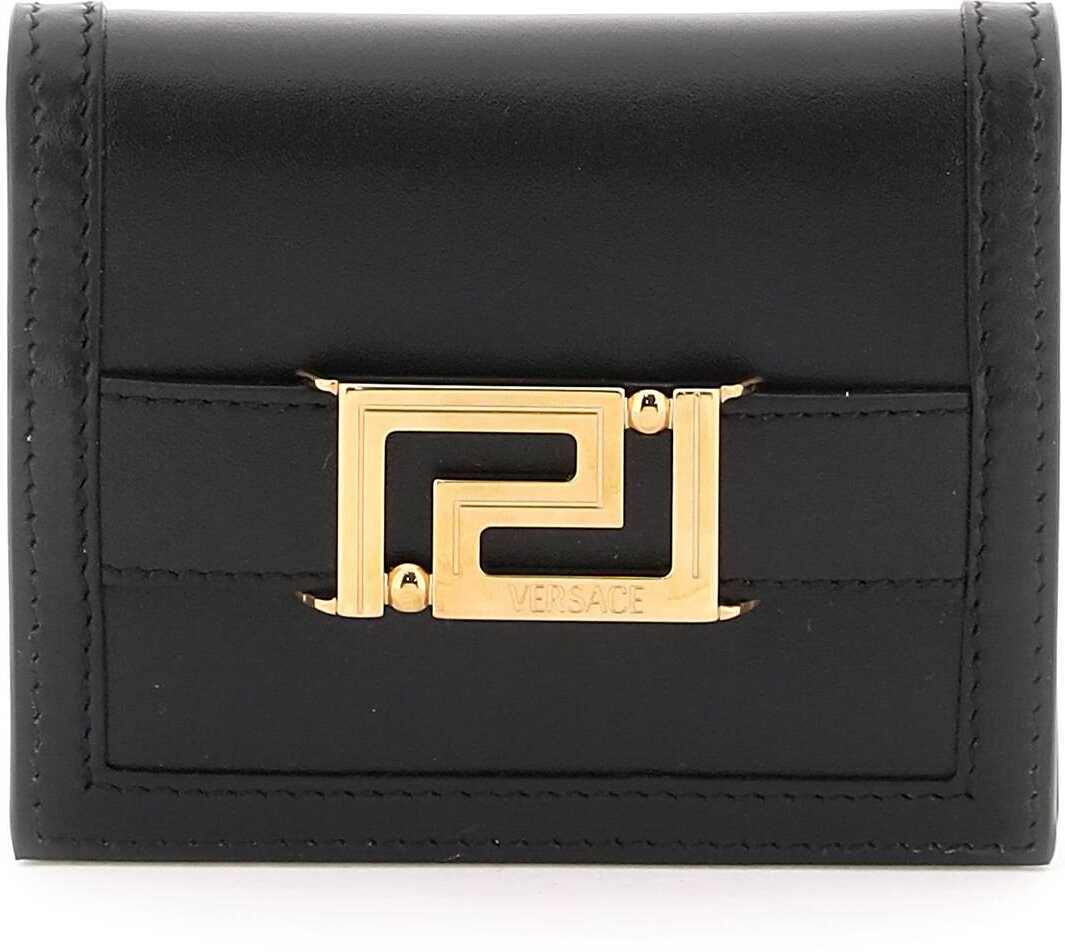 Versace Greca Goddes Wallet BLACK VERSACE GOLD