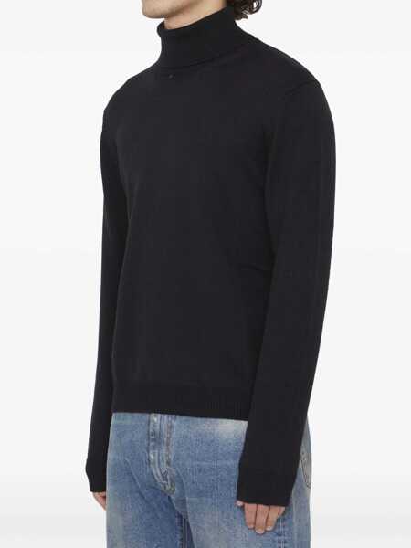 Pulovere casual Roberto Collina Merino Wool Jumper BLACK Barbati (BM 10162991) 4
