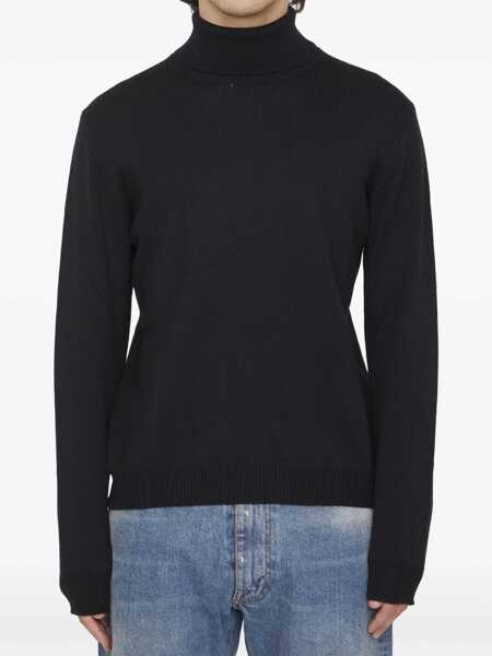 Pulovere casual Roberto Collina Merino Wool Jumper BLACK Barbati (BM 10162991) 1