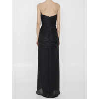 Rochii elegante Dama - Rochii elegante COSTARELLOS Brigitta Lurex Georgette Dress BLACK Femei (BM 10166378) - B-mall.ro