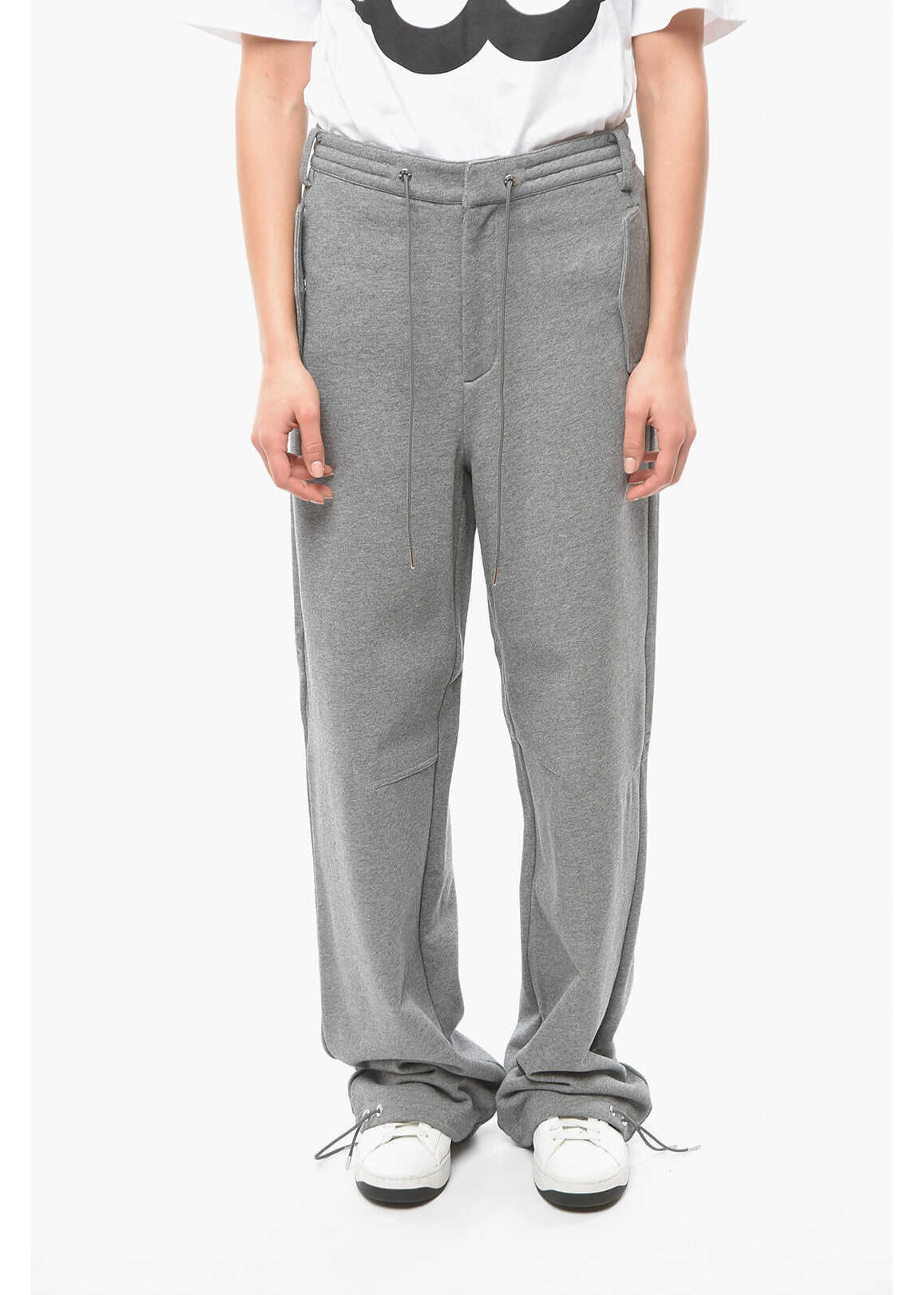 DION LEE 3 Pockets Terry Sweatpants With Belt Loops Gray