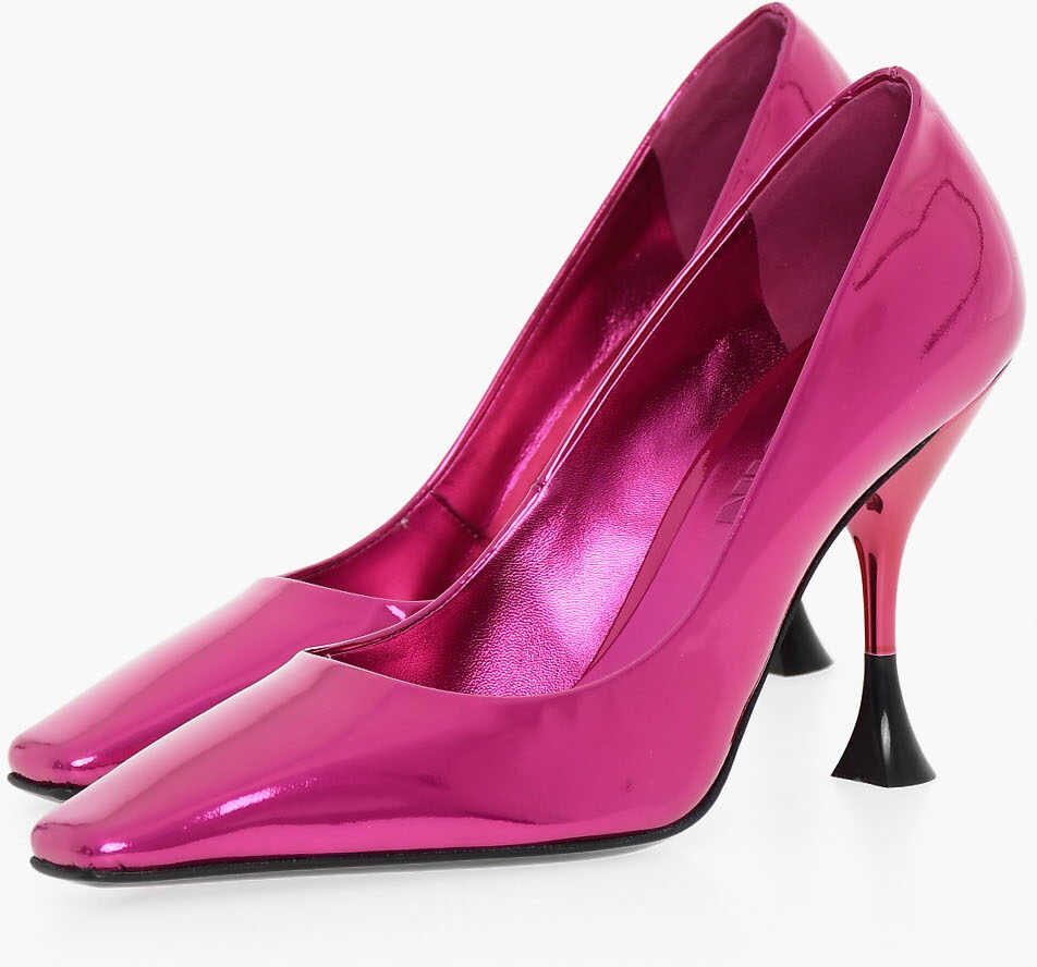 3JUIN Patent Leather Cris Vegas Pumps With Spool Heel 10 Cm Pink