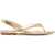 GIA BORGHINI Leather Slingback Sandals GOLD